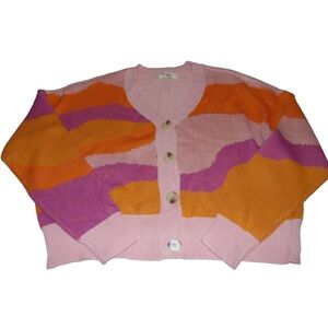 No Comment striped knit cardigan